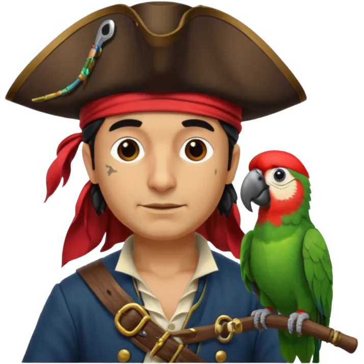 pirate and parrot emoji