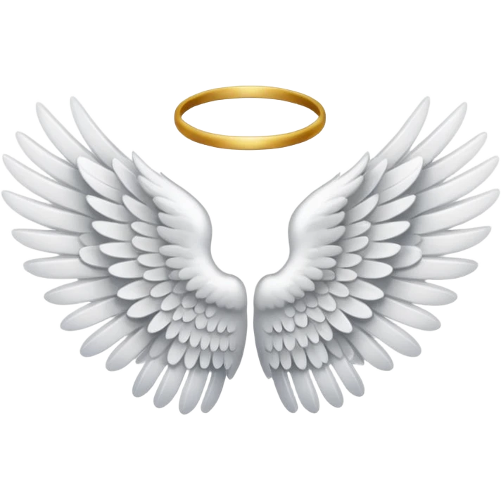 white angel wings without person or face emoji