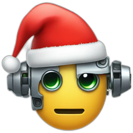 robot with santa hat emoji