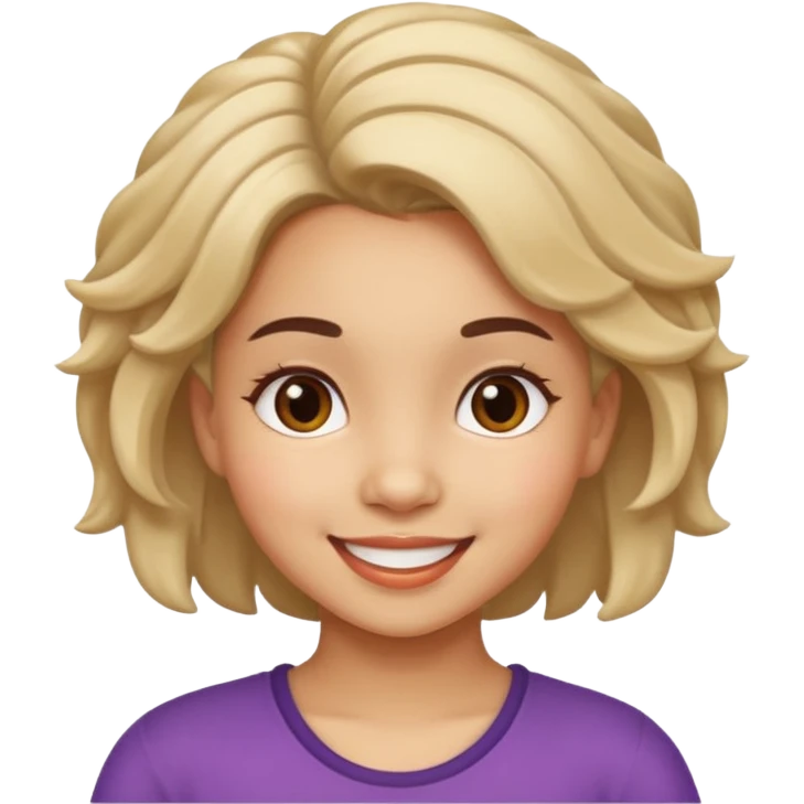 hispanic children girl with playful hairstyle  emoji