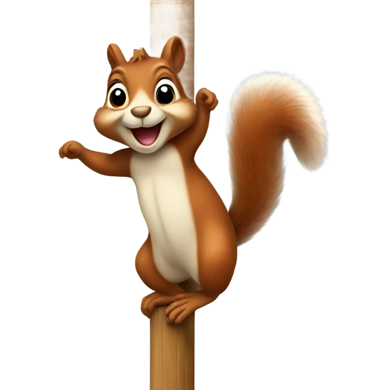 Squirrel dancing on pole emoji