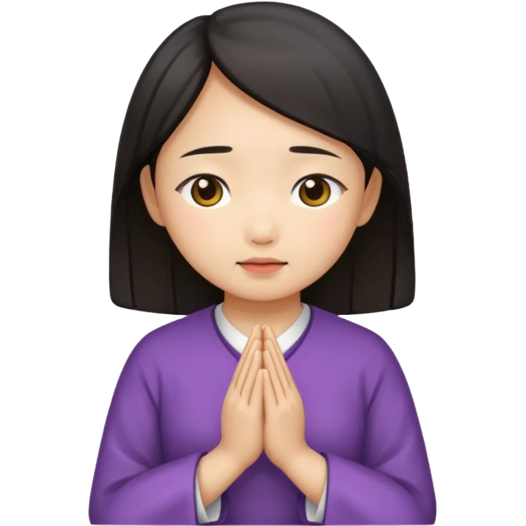 asian girl prayying emoji