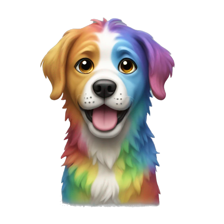 Rainbow dog emoji