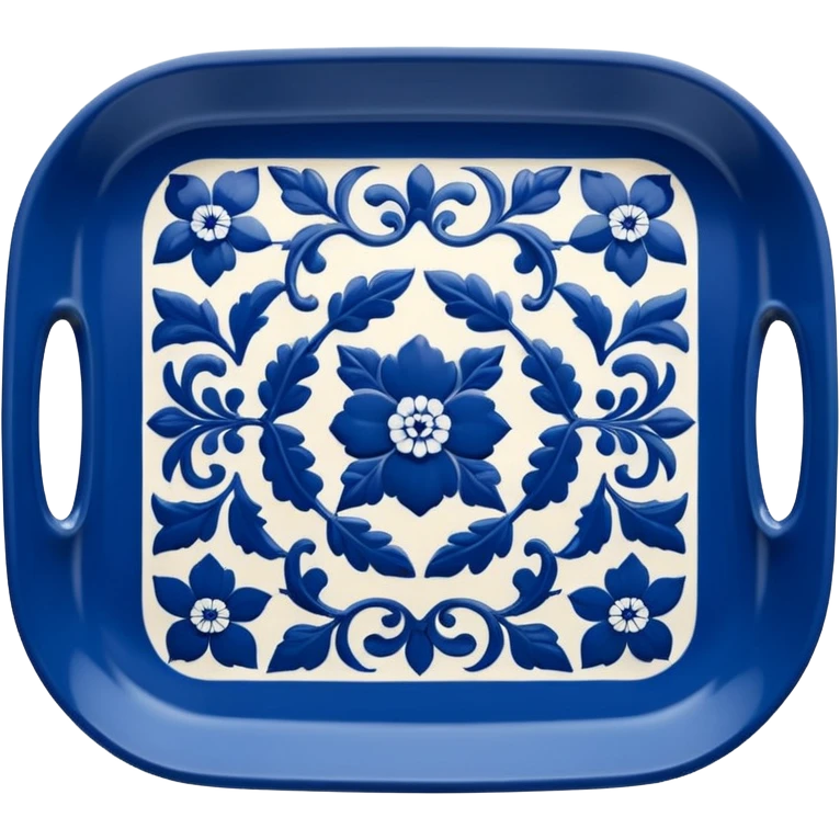 blue porcelain print tray  emoji