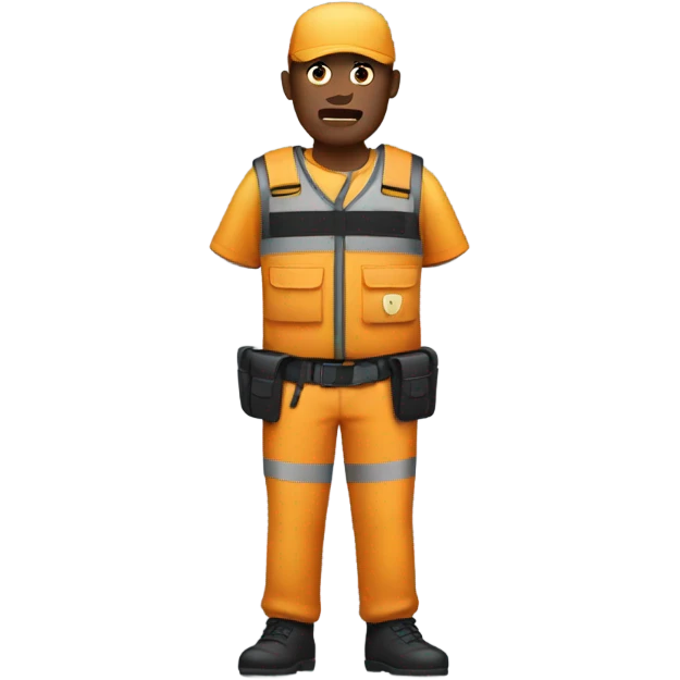 man standing full body with anti-stab vest  emoji