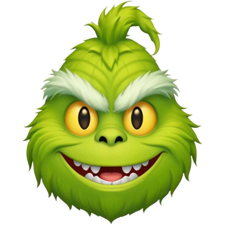 Grinch like monster emoji
