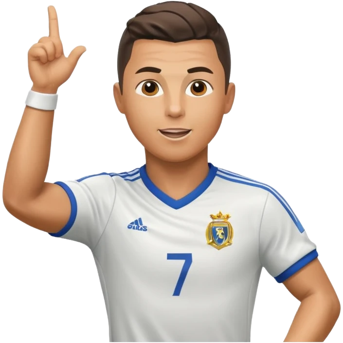 Ronaldo celebrating a goal emoji