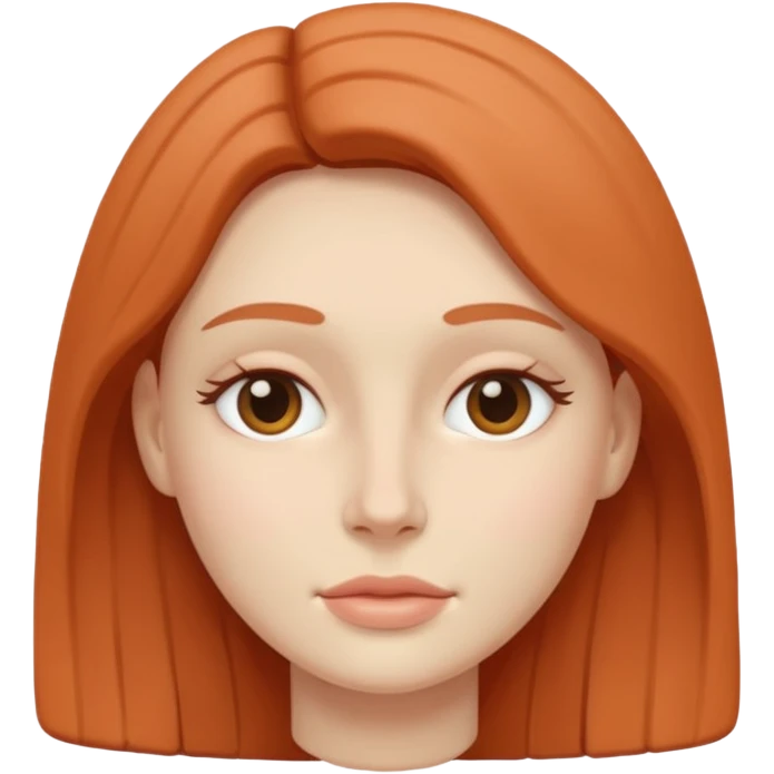 Clay female face flat emoji