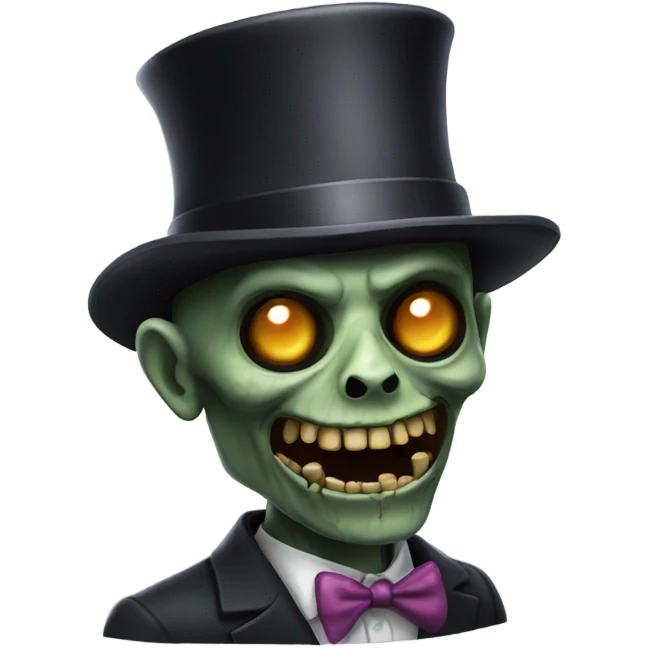 Zombie with a top hat emoji