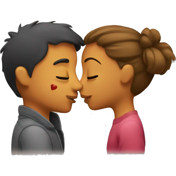 Kisses with hugs emoji