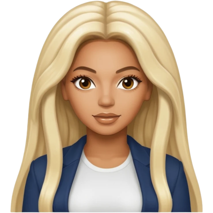 Beyonce with long platinum blonde hair emoji