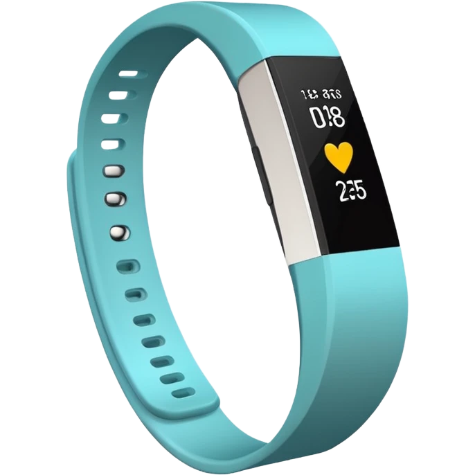 a #00DDC5 fitbit band in the style of an ios emoji  emoji
