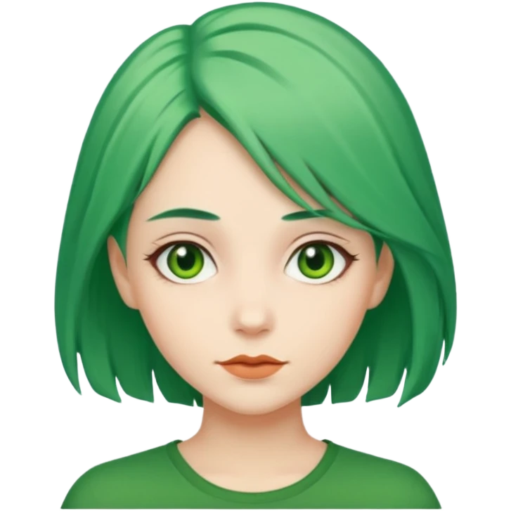green haired woman emoji