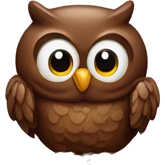 night owl eating candies emoji