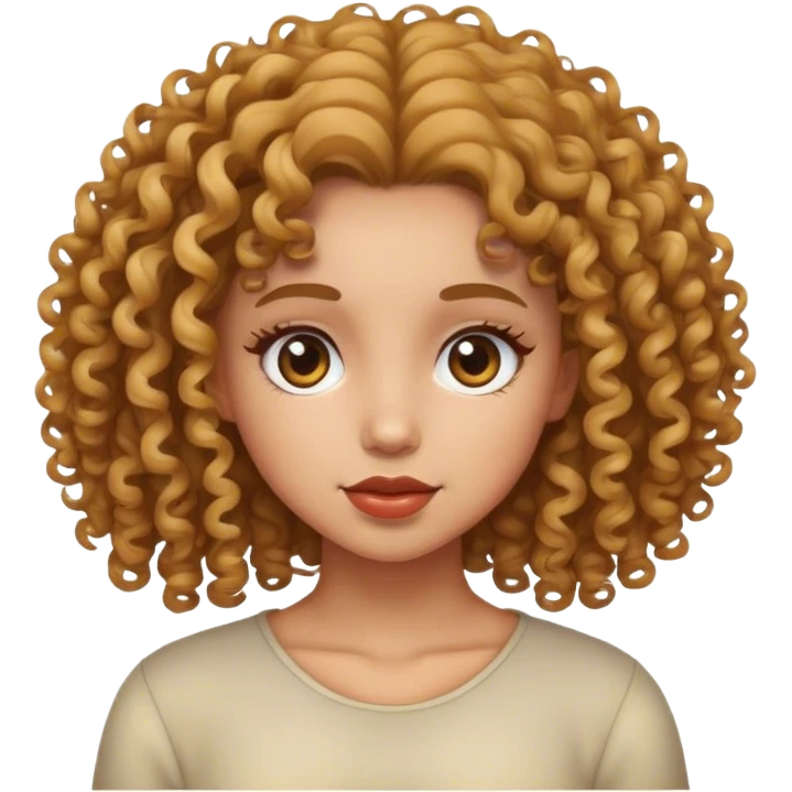 chica con rulos emoji