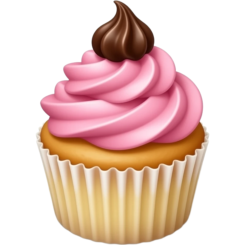 Cupcake with pink icing emoji
