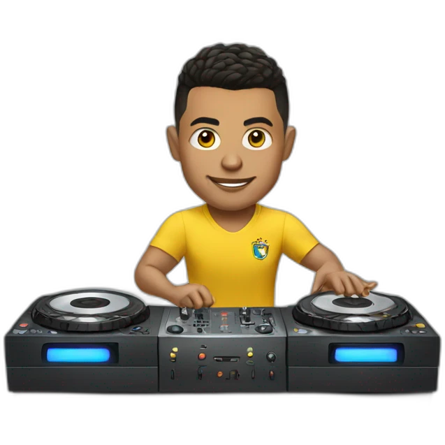 ronaldo playing dj emoji