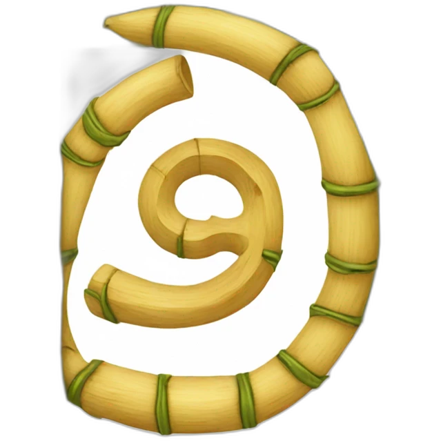 The Letter G made of bamboo emoji