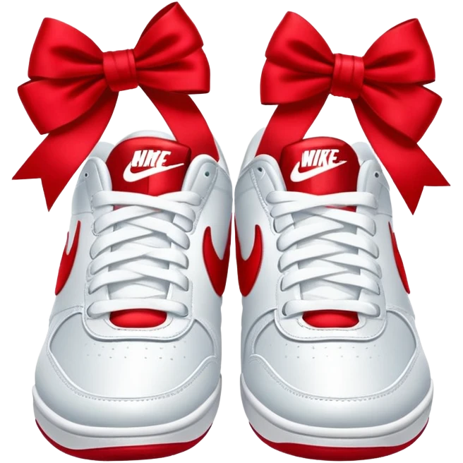 Nike shoes with bows emoji