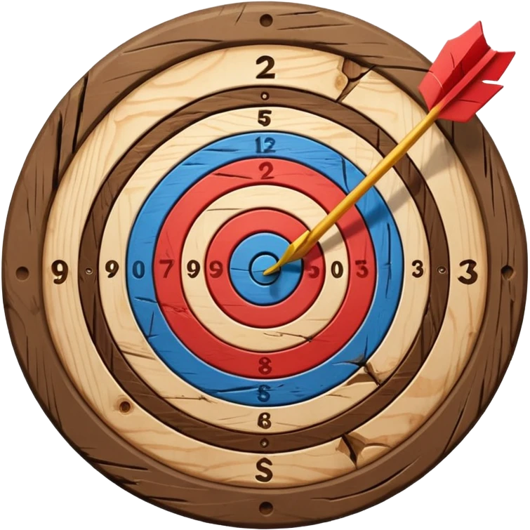 A target with an arrow in the center emoji