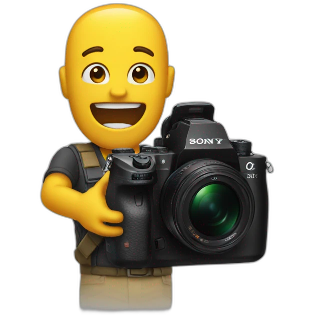 taking photos with sony emoji