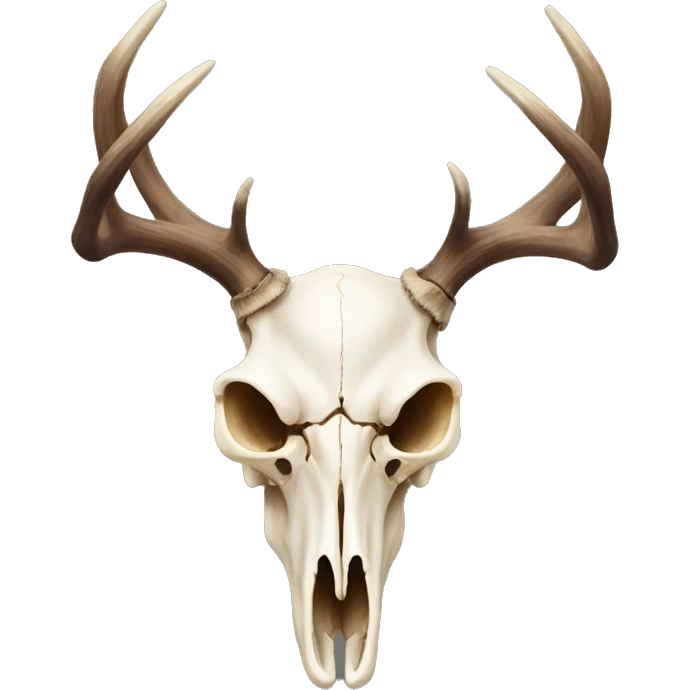 Deer skull with antlers emoji