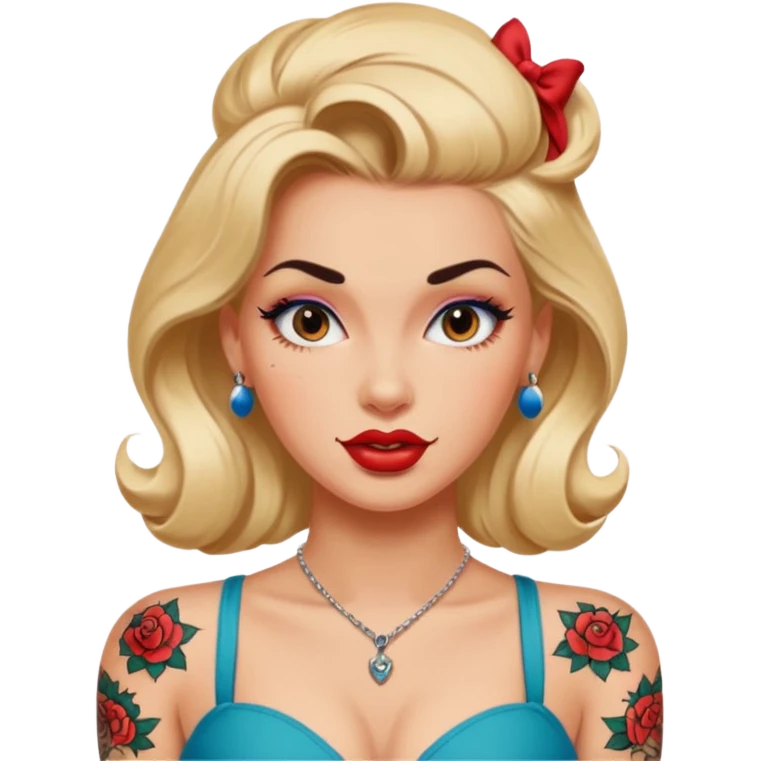 pin-up tattoo all-over emoji