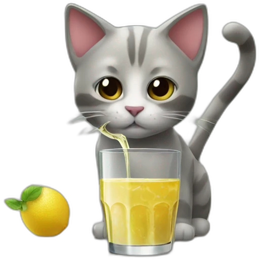 Cat drinks skeuskeu emoji