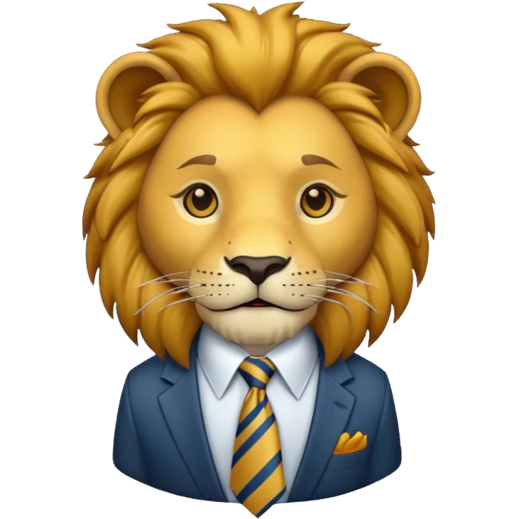 lion with tie emoji