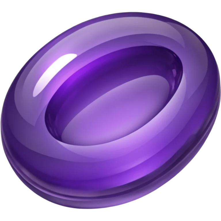 Amethyst oval-shaped worrystone emoji