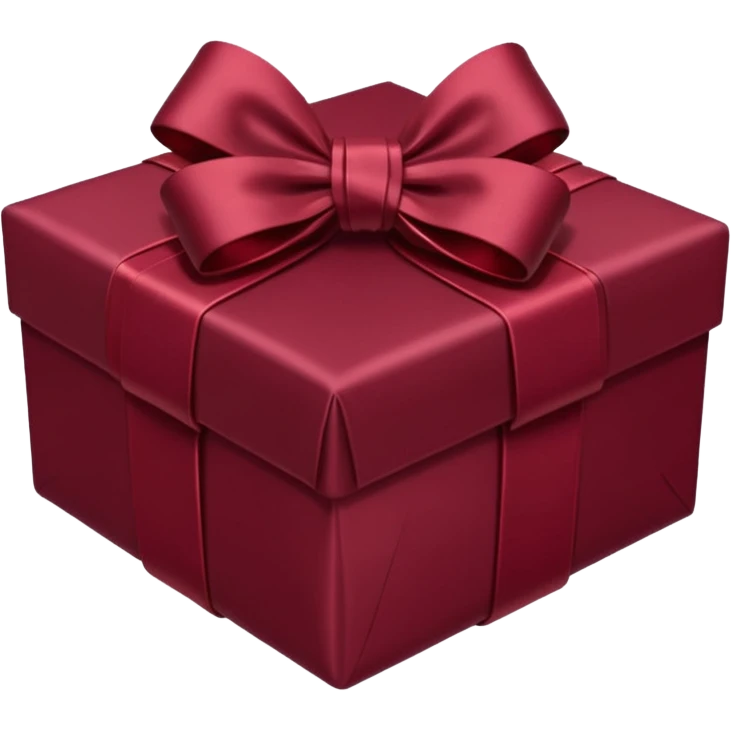 burgundy present with burgundy bow emoji