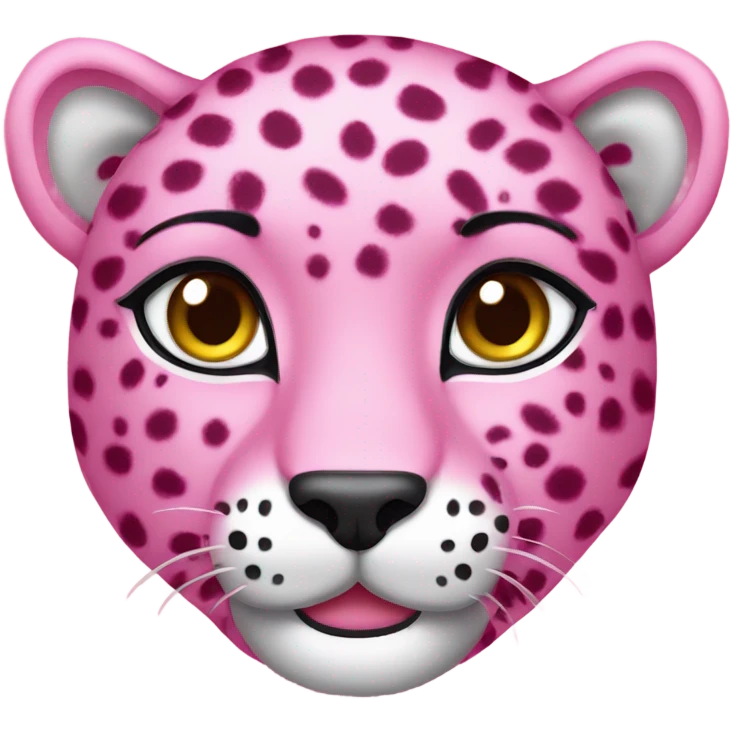 Pink glamour cheetah emoji
