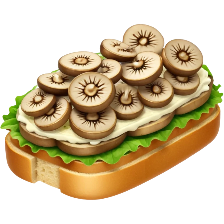mushroom open sandwich emoji