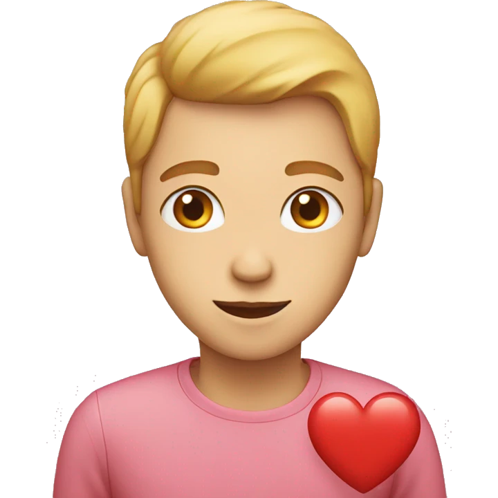 Person with heart emoji