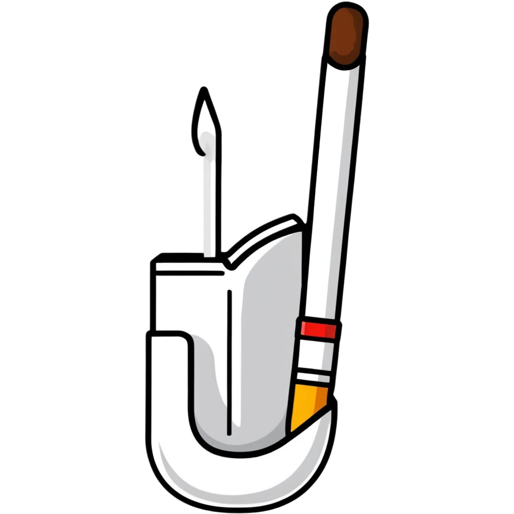single white cigarette alone emoji