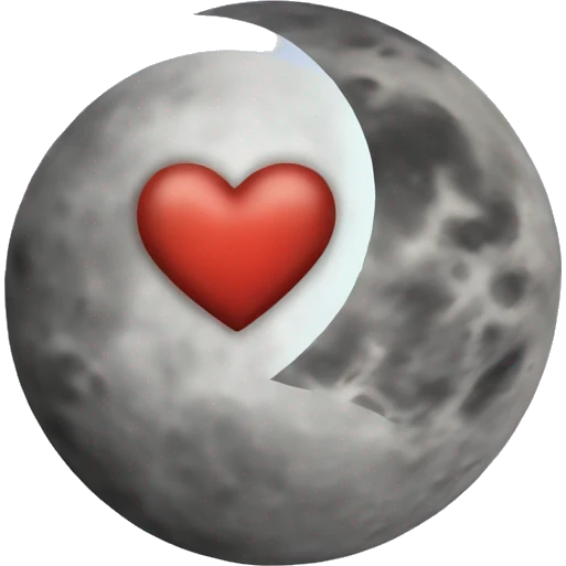 moon and heart  emoji