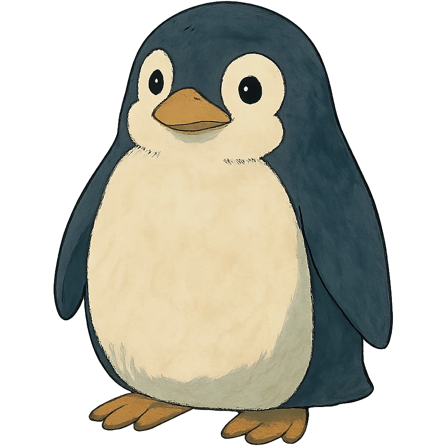 ghibli style penguin emoji