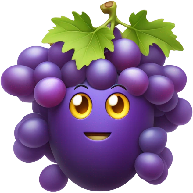Make an emoji of a grape shooting lazers feom its eyes emoji
