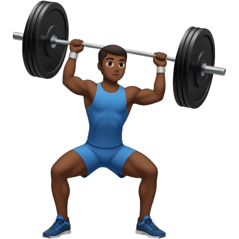 silhouette lifting a light barbell emoji