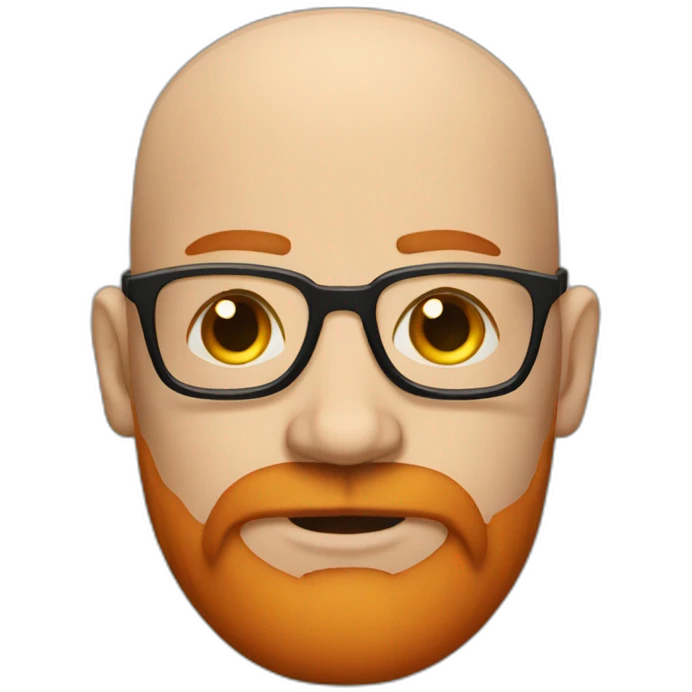 bald heavy man with red beard and glasses emoji