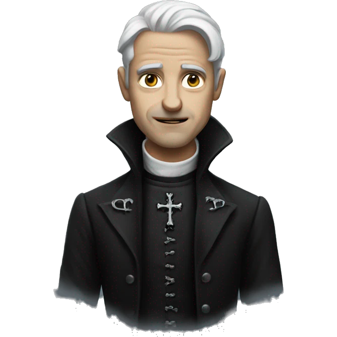 Gothic man with hope emoji
