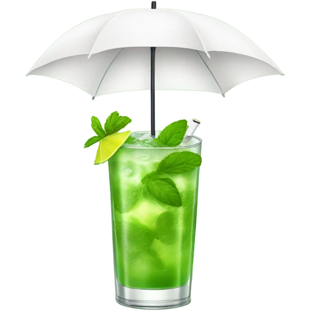 Mojito with umbrella ontop emoji