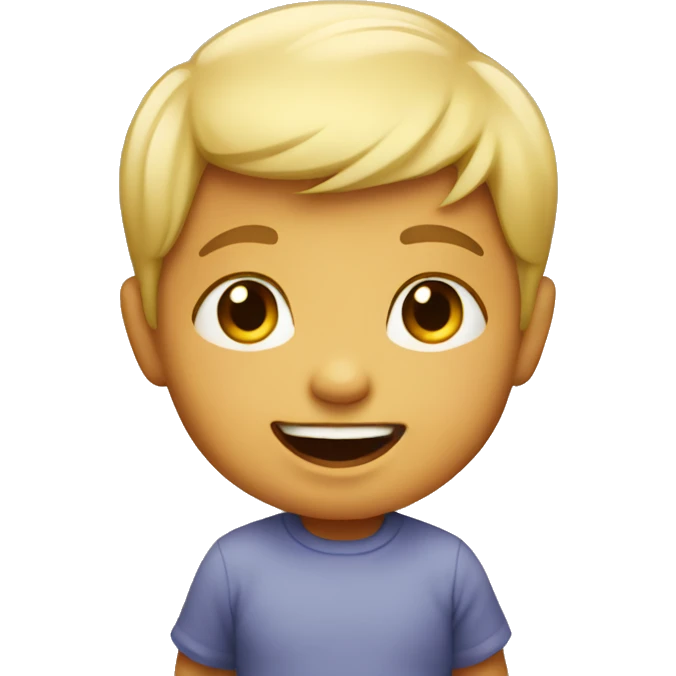 Toddler playing  emoji
