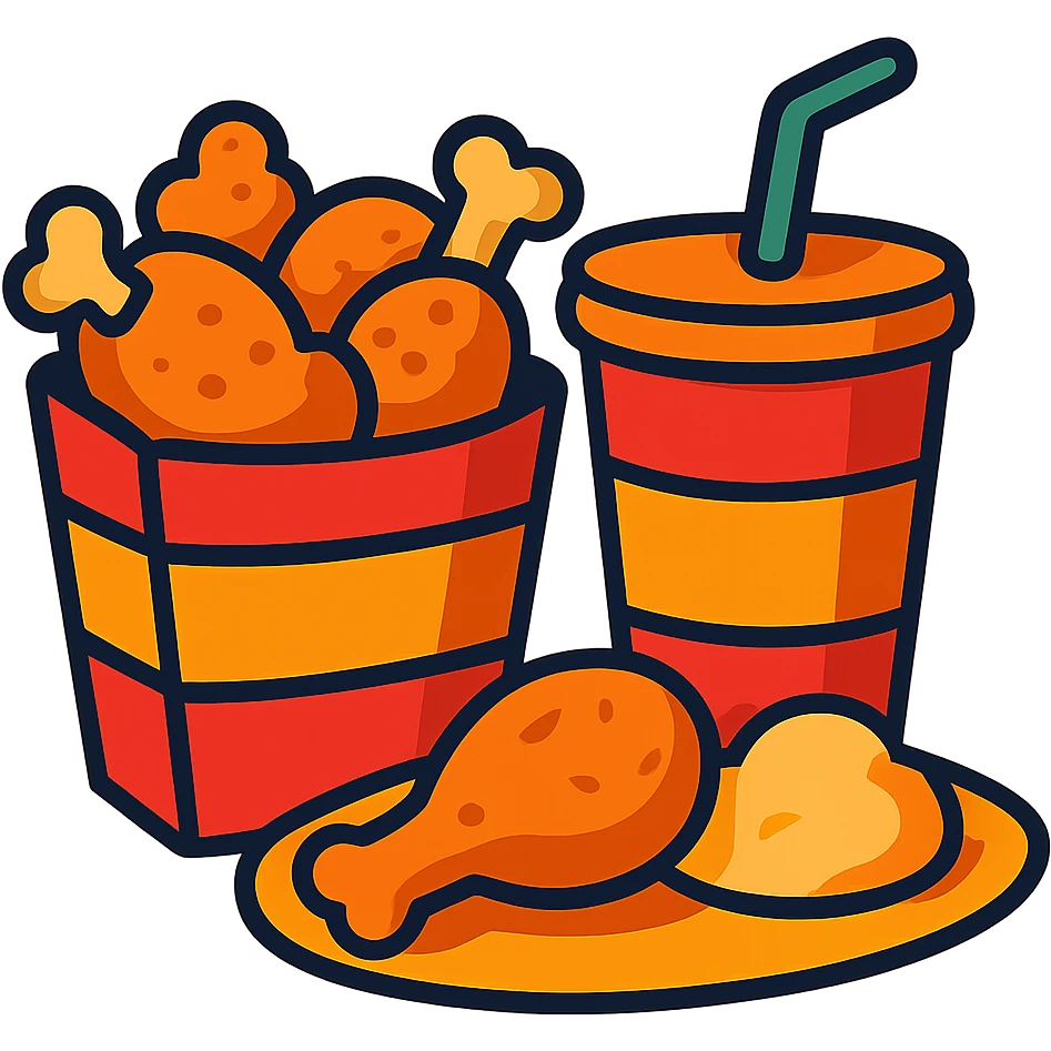 fried chicken meal emoji