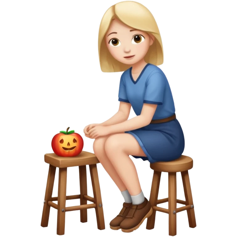 a person sitting on stool emoji