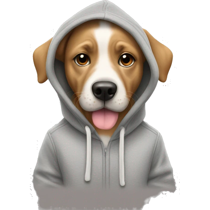 Dog ￼wearing a hoodie  emoji