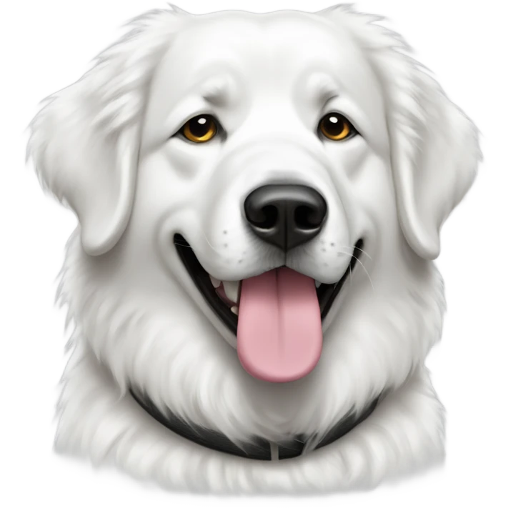 Great Pyrenees wearing golf shirt emoji
