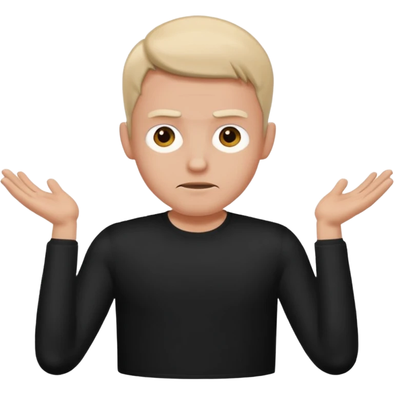 cool confused men person shrug pose emoji