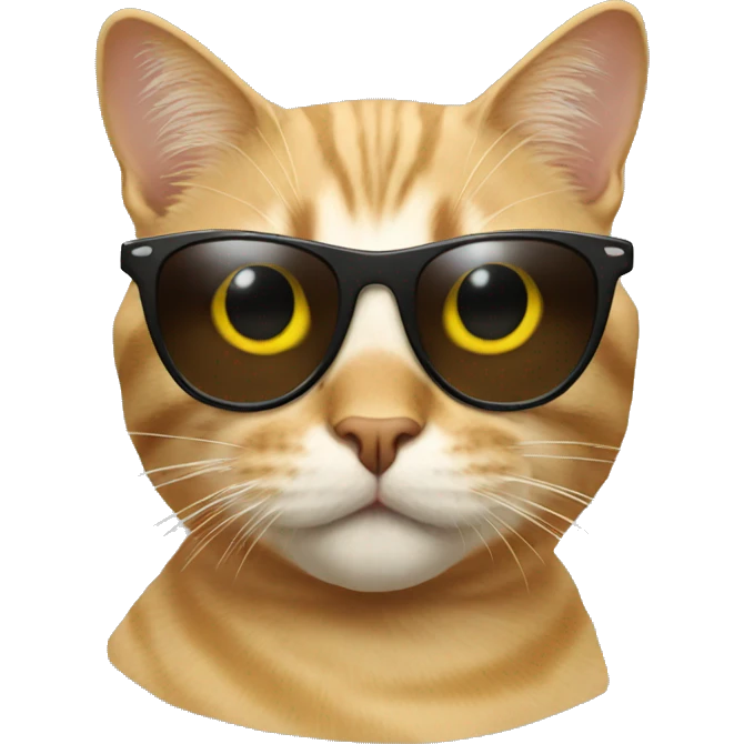 Cat with sunglasses emoji