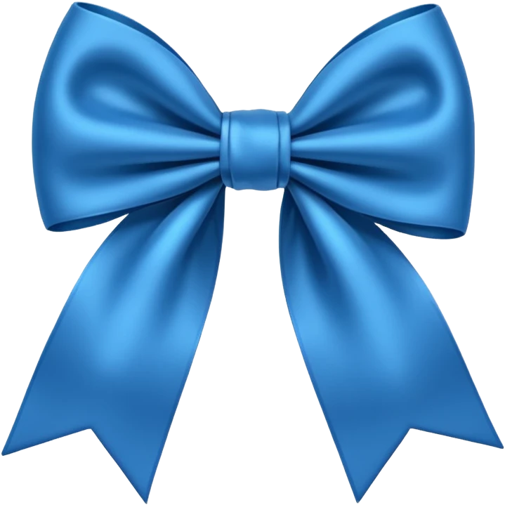 Blue bow emoji